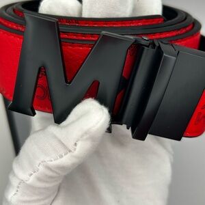 MCM Red and Black Belt Bag